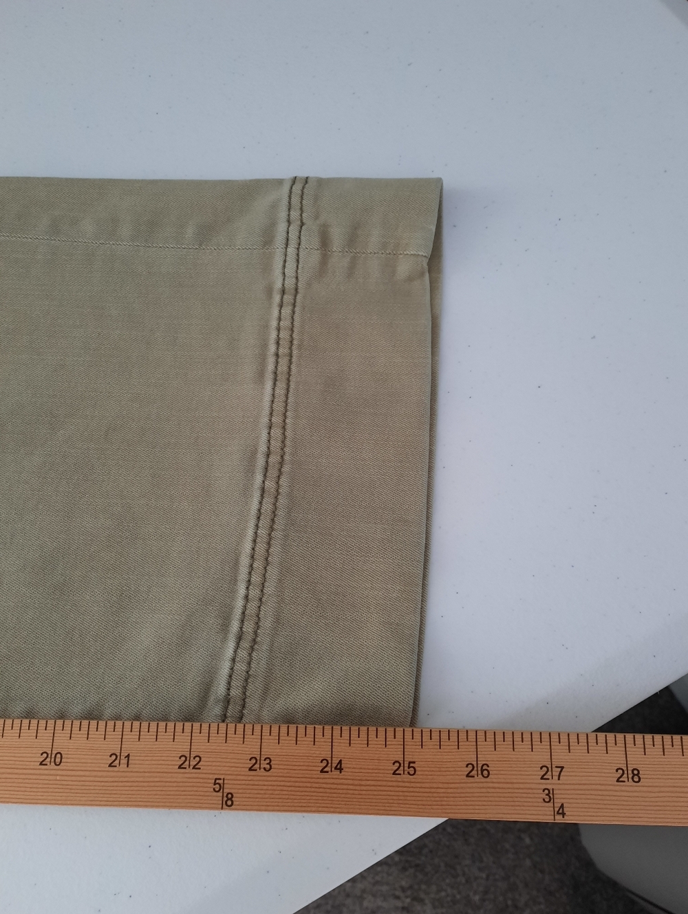 Chico's High Rise Pull On Wide Leg Crop Jeans in Washed Sage Green size 12 - Picture 15 of 16